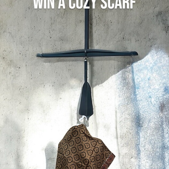 Echo Scarf "Club 7" Black Brown Geometric And Pailsley Print Silk - Picture 7 of 12